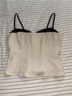 Reformation Bustier Top with Black Trim (Melanie Top)
